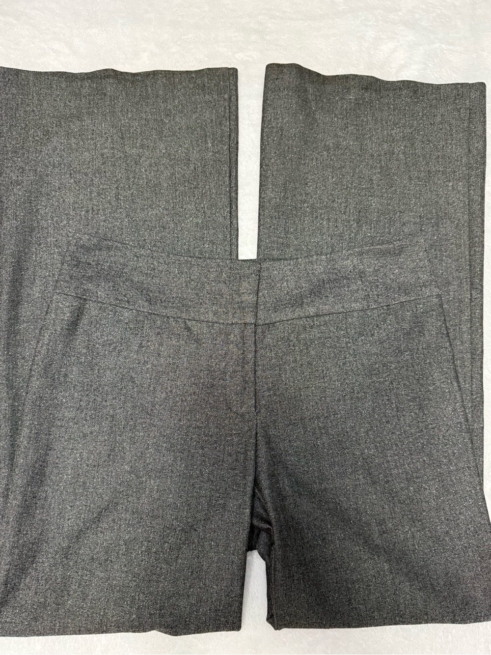 Karen Kane Gray Metallic Tailored Wide Leg Trousers Size 12
